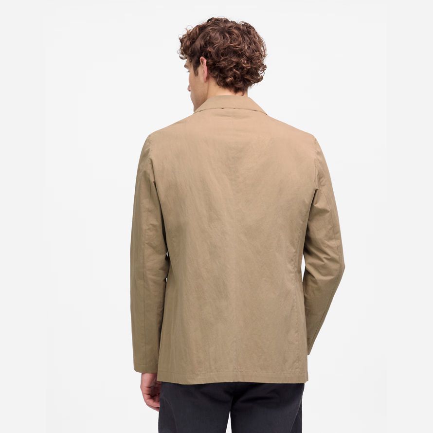 mens madewell no estructurado de tres botones de mezcla de algodón chaqueta de color caqui marrón