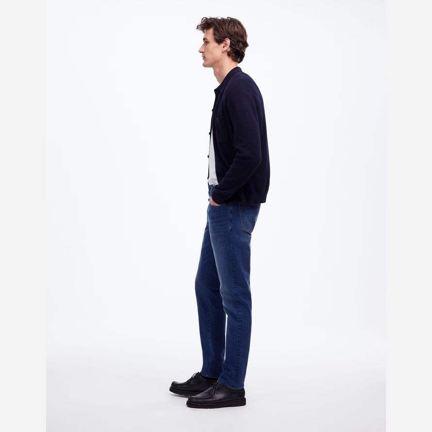 blue mens madewell atlético delgado coolmax jeans