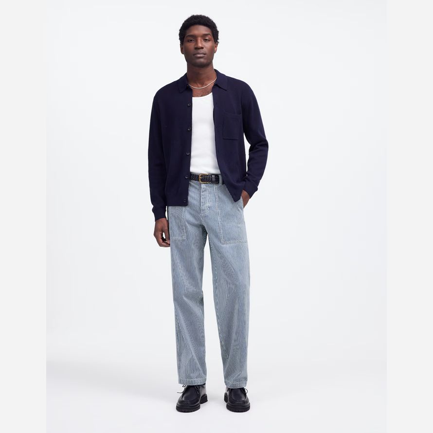 madewell holgado superávit ingeniero bandas mens jeans azul