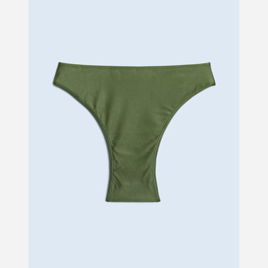 madewell frankies bikinis laura de satén para mujer de la parte de abajo del bikini verde