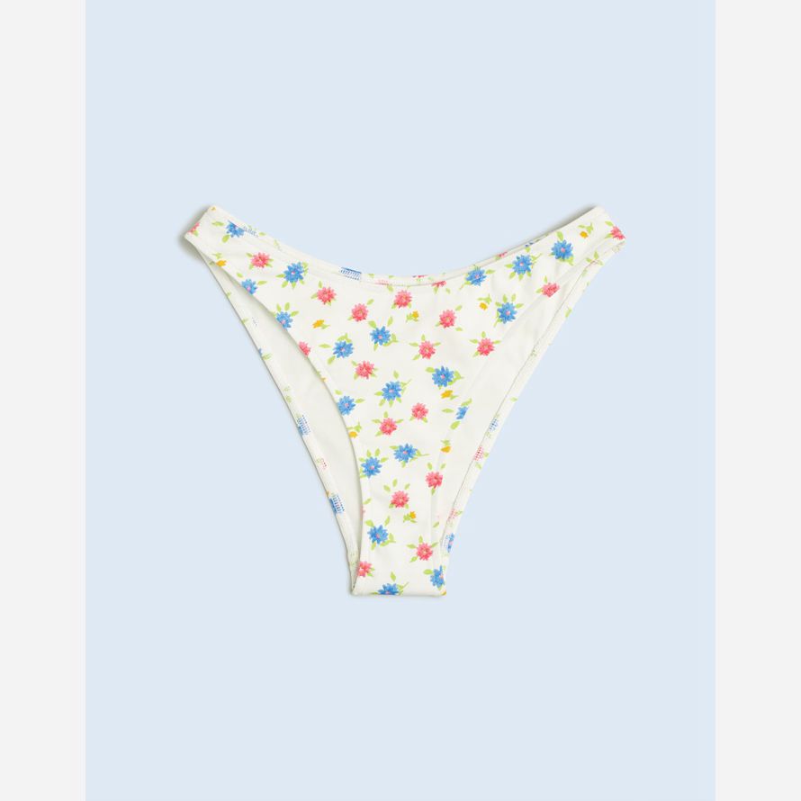 madewell frankies paloma classic womens parte de abajo del bikini blanco multicolor