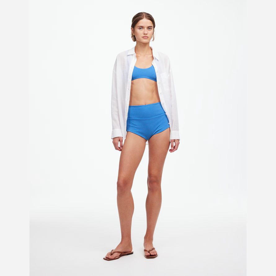 azul mujeres madewell zulu amp zephyr océano azul de textura de la parte de abajo del bikini
