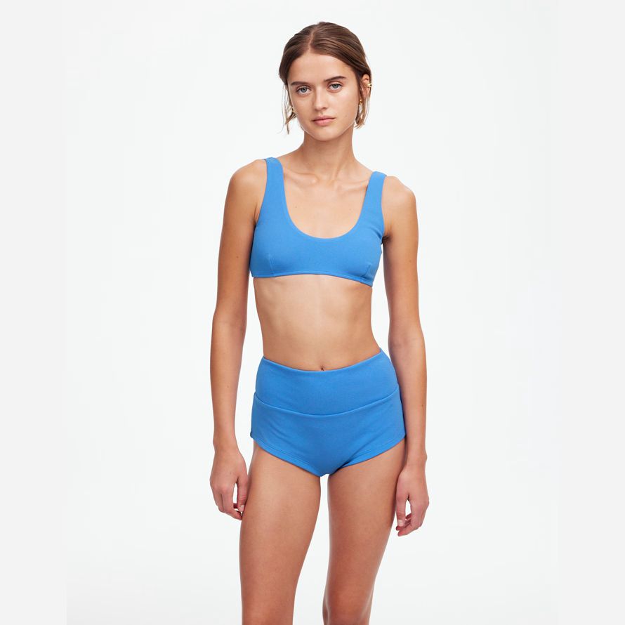 azul mujeres madewell zulu amp zephyr océano azul de textura de la parte de abajo del bikini