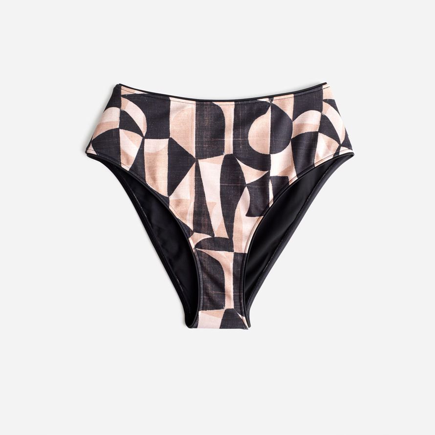 negro beige para mujer de madewell zulu amp zephyr mosaico de la parte de abajo del bikini