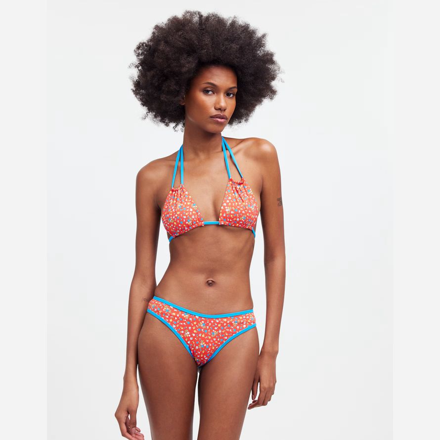 rojo naranja azul para mujer de madewell frankies paloma clásico de la parte de abajo del bikini