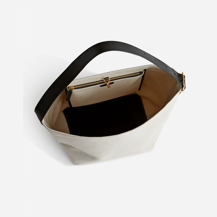 madewell la esencial extra-large tote para mujer de la bolsa de balde blanco