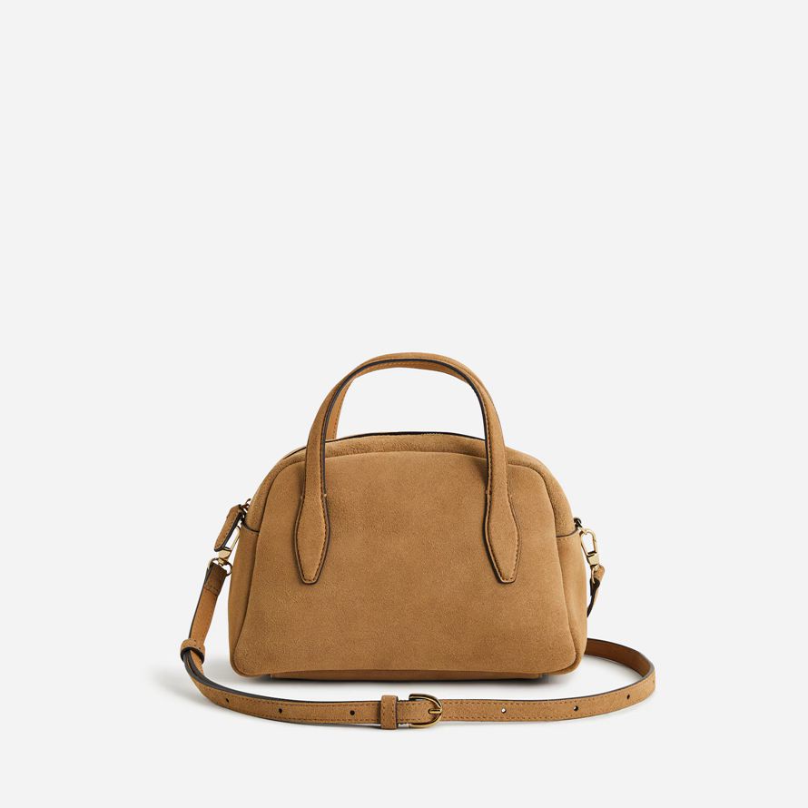womens madewell medio de gamuza crossbody bolsa marrón