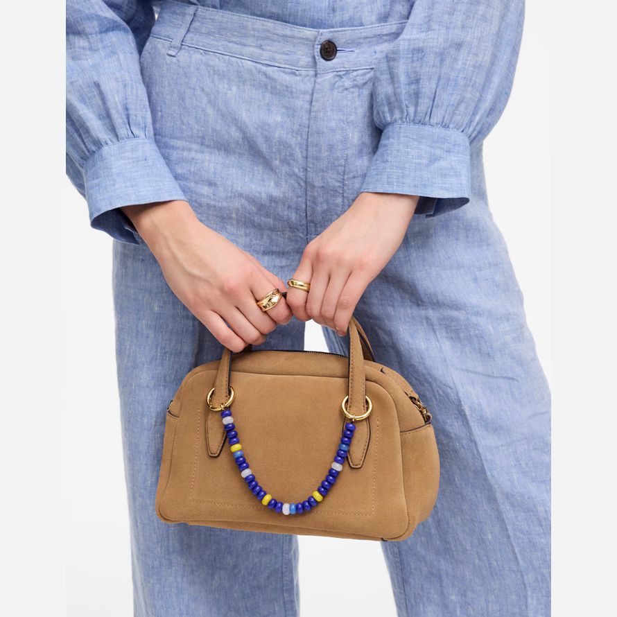 womens madewell medio de gamuza crossbody bolsa marrón