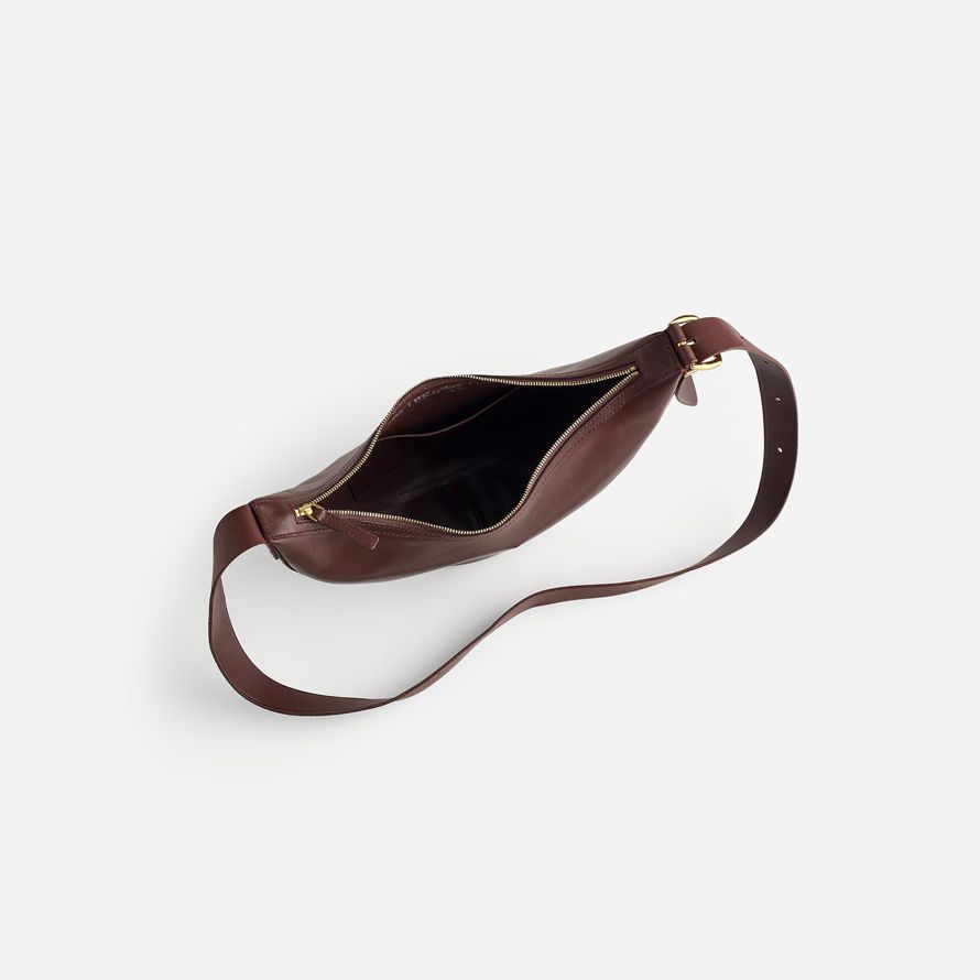 chocolate womens madewell lo esencial de la eslinga de crossbody bolsa