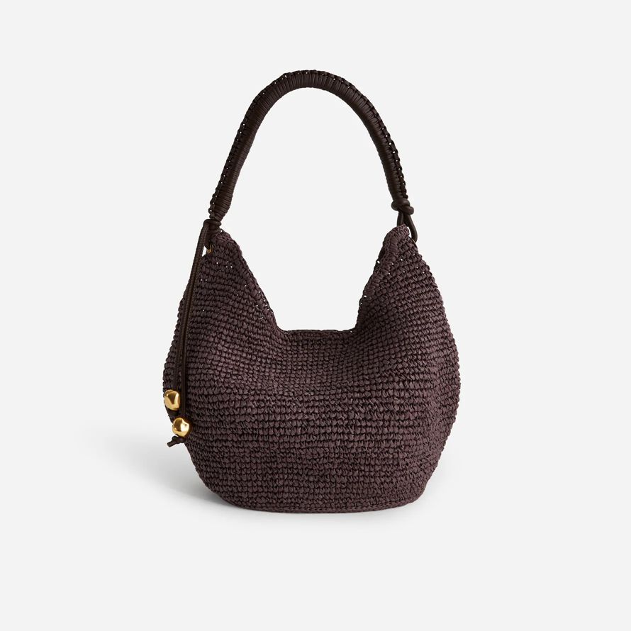 chocolate madewell la camren paja bolso de mujer