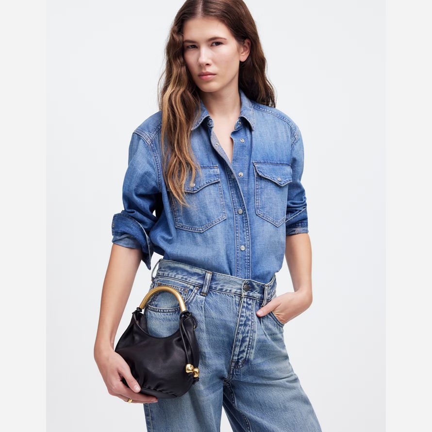 madewell la camren mini bolso de mujer negro
