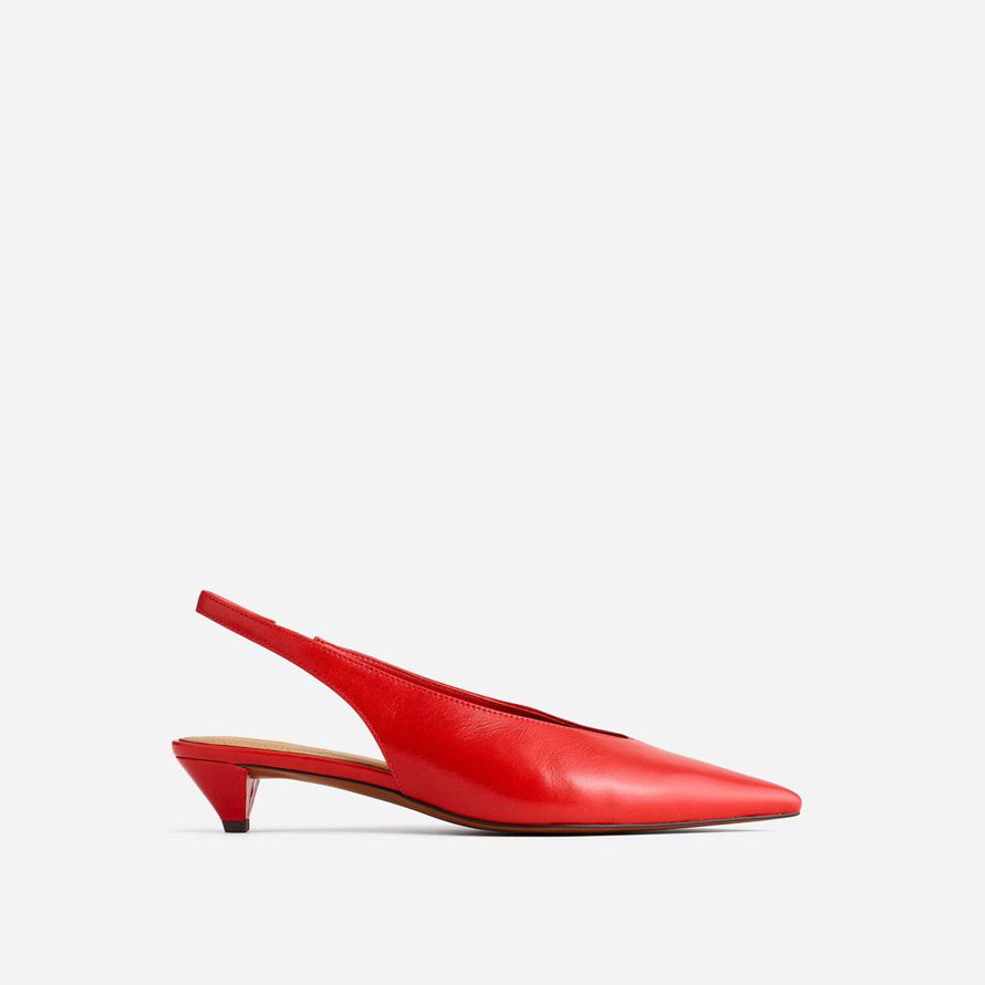womens madewell la simone gatito slingback tacones rojos