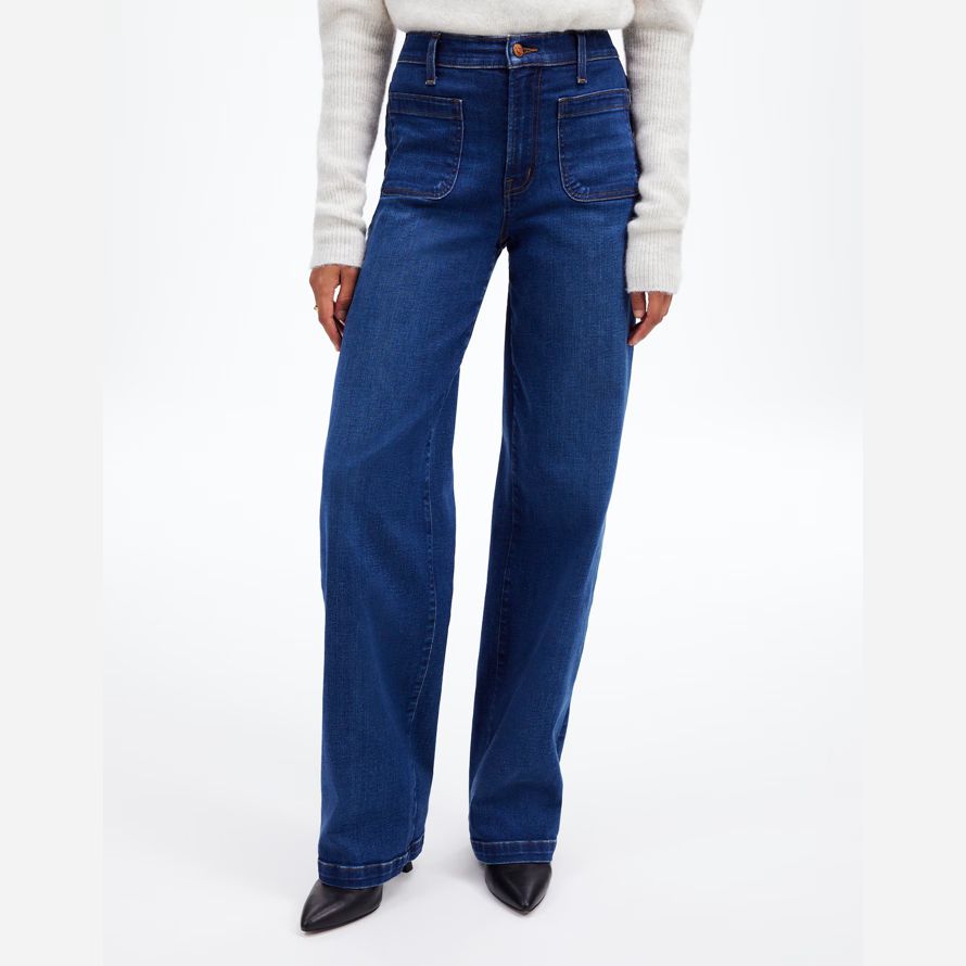 azul madewell la emmett de pierna ancha de longitud completa womens jeans