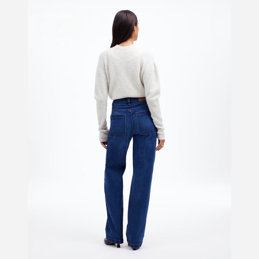 azul madewell la emmett de pierna ancha de longitud completa womens jeans