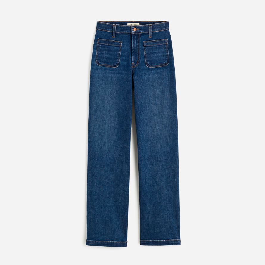azul madewell la emmett de pierna ancha de longitud completa womens jeans