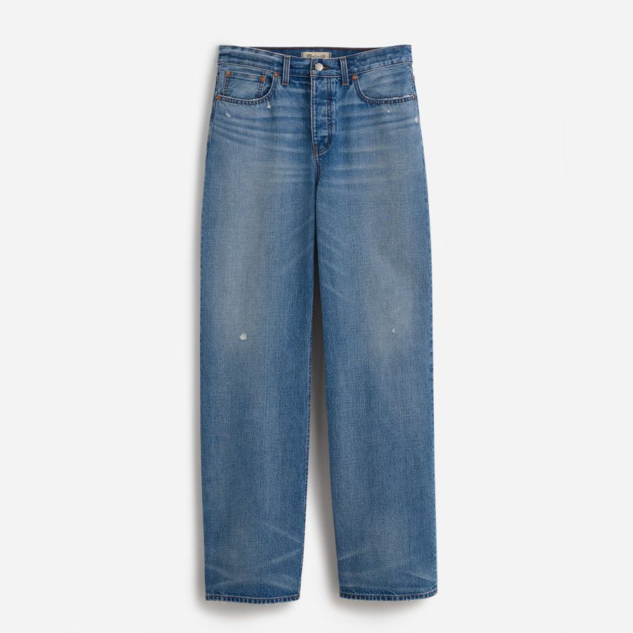 madewell más bajas holgados pantalones vaqueros womens blue