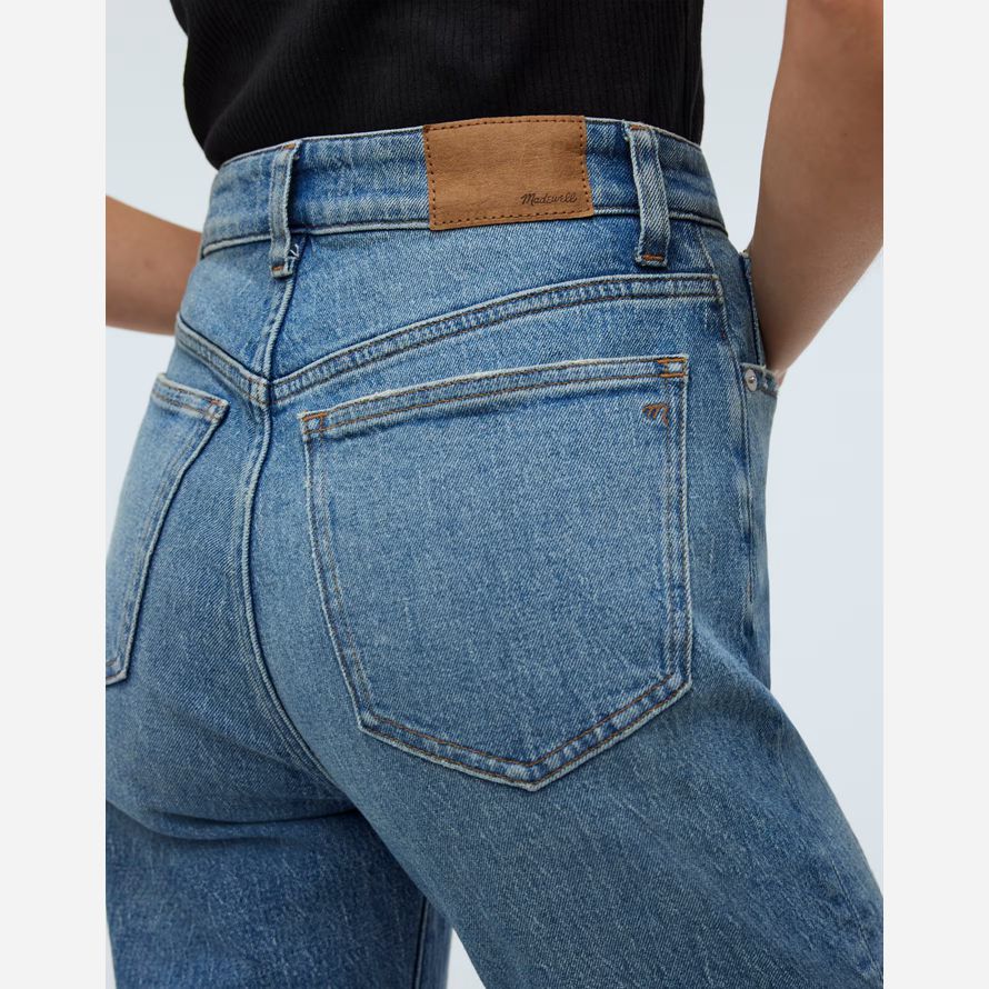 azul madewell la década de los 90 recta womens jeans