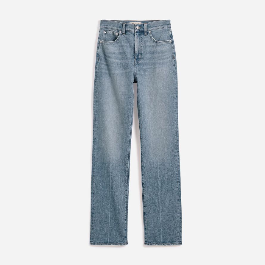 azul madewell la década de los 90 recta womens jeans