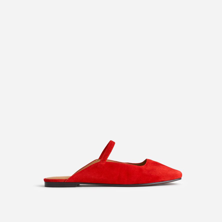 madewell la greta ballet plana de mula womens red