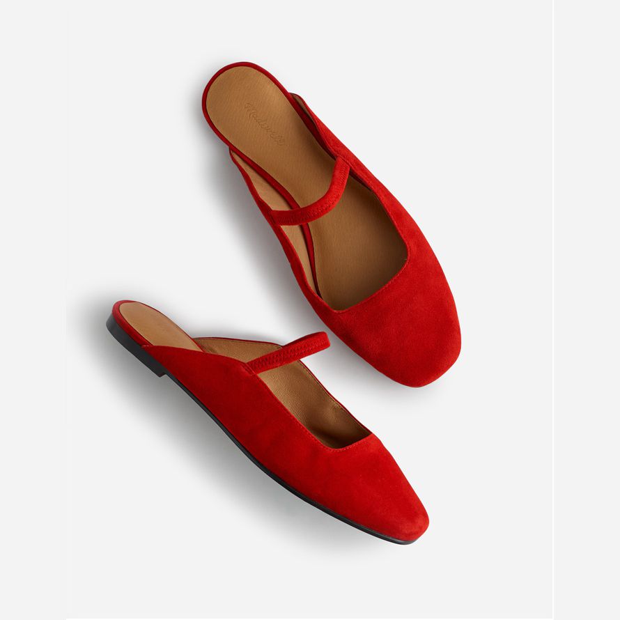 madewell la greta ballet plana de mula womens red