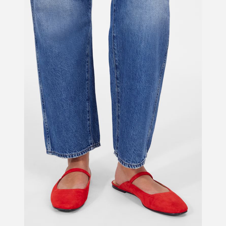 madewell la greta ballet plana de mula womens red