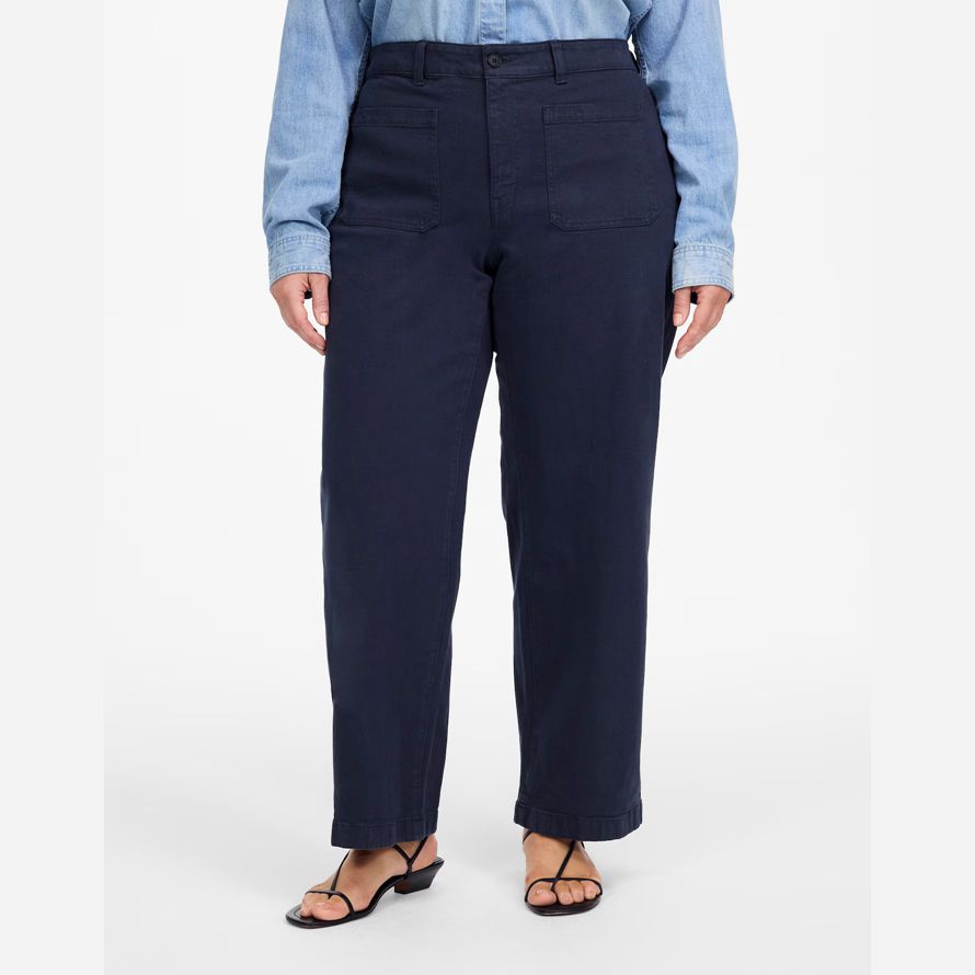 la marina de madewell el plus de emmett de pierna ancha de la mujer pantalones