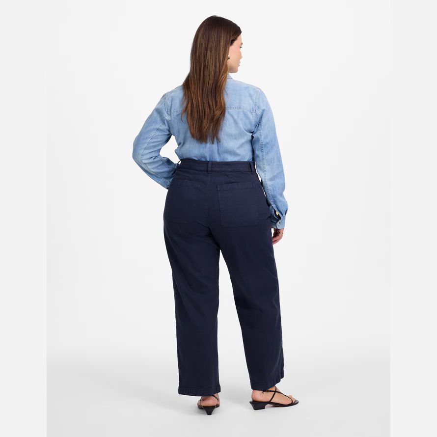 la marina de madewell el plus de emmett de pierna ancha de la mujer pantalones
