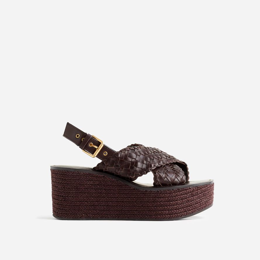 chocolate madewell la amee cuña sandalias de las mujeres