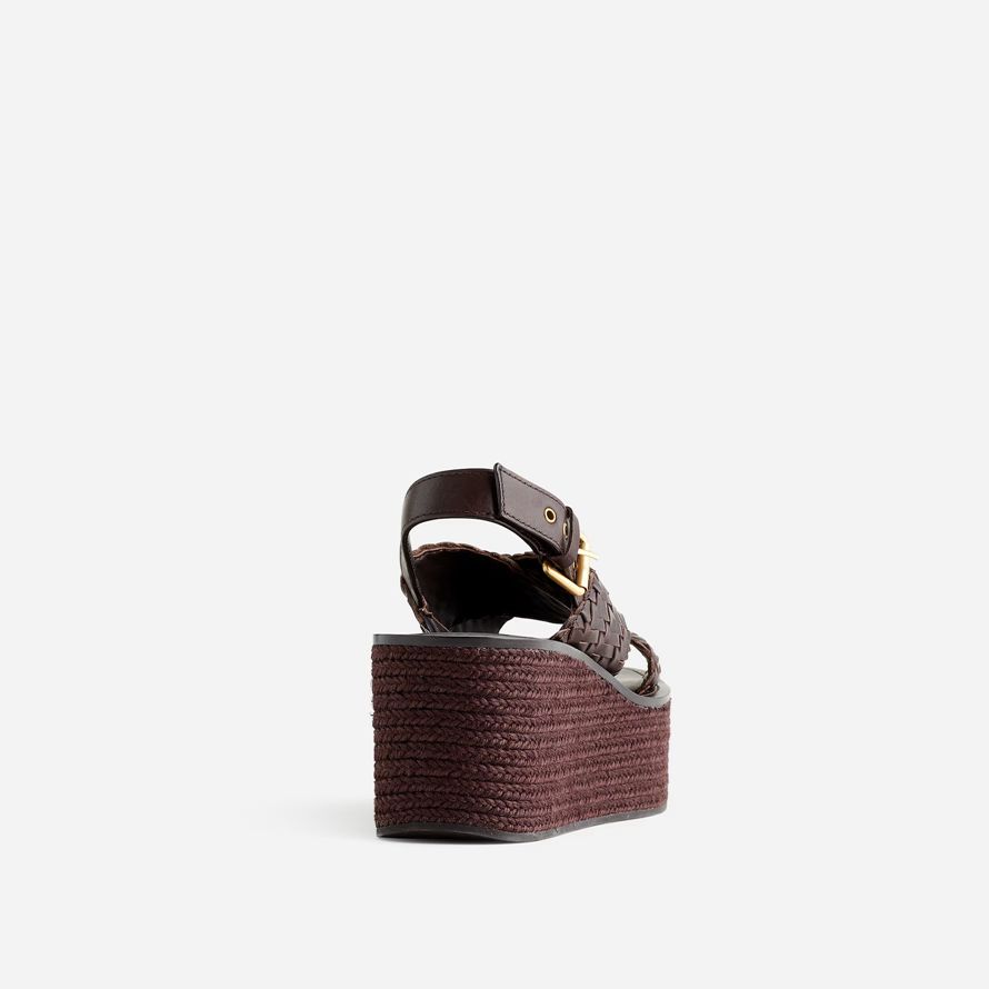 chocolate madewell la amee cuña sandalias de las mujeres