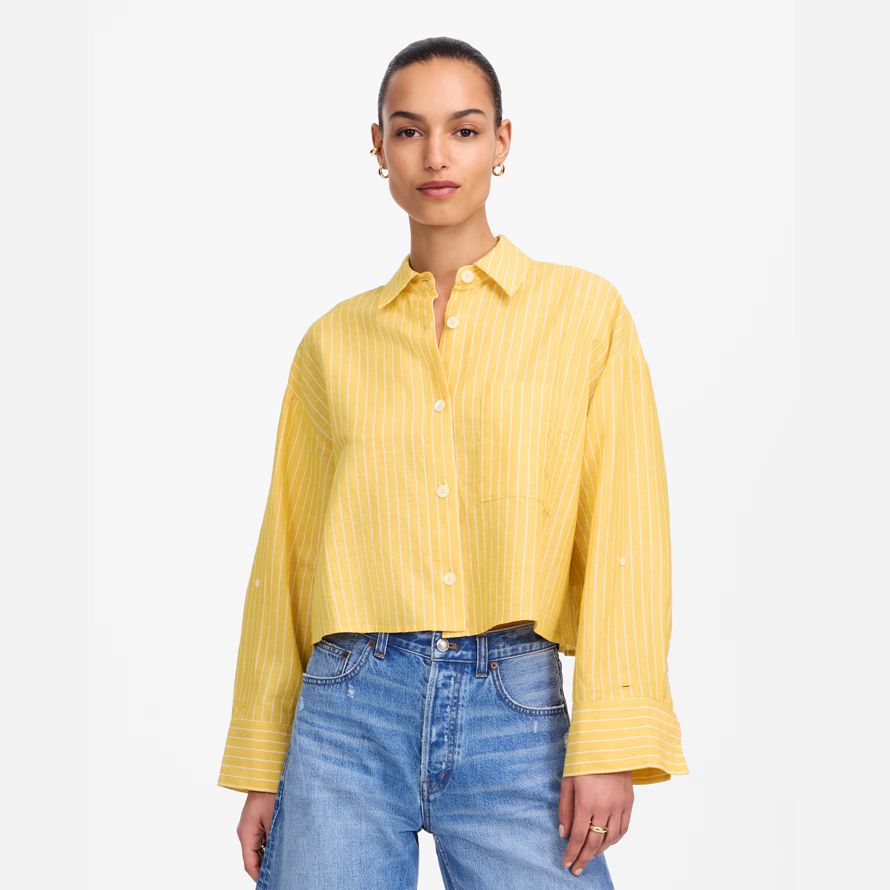 madewell recto con dobladillo de la mujer camisetas amarillas