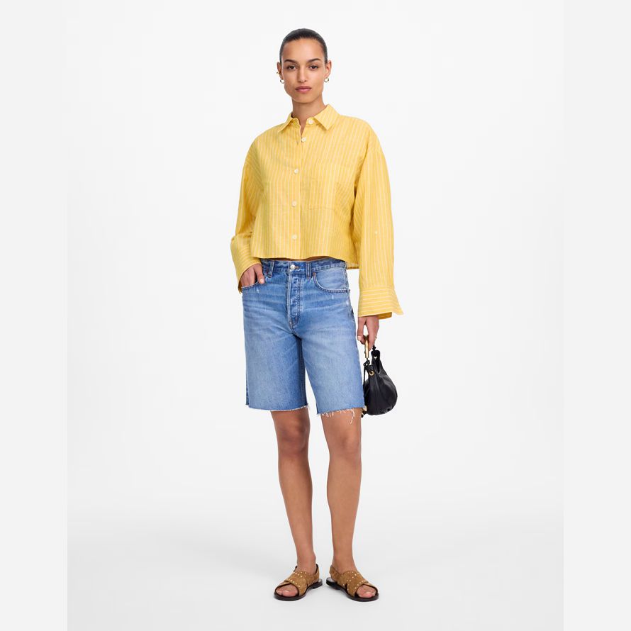 madewell recto con dobladillo de la mujer camisetas amarillas