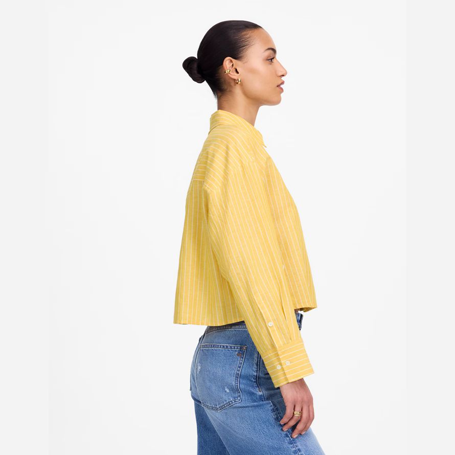 madewell recto con dobladillo de la mujer camisetas amarillas