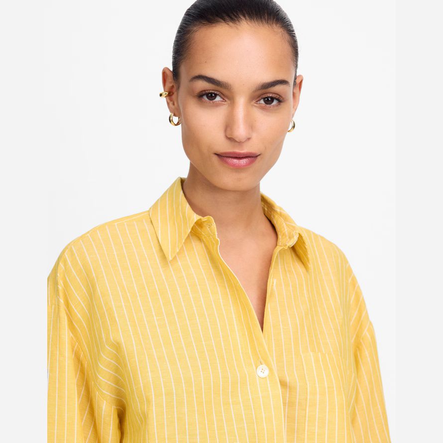 madewell recto con dobladillo de la mujer camisetas amarillas
