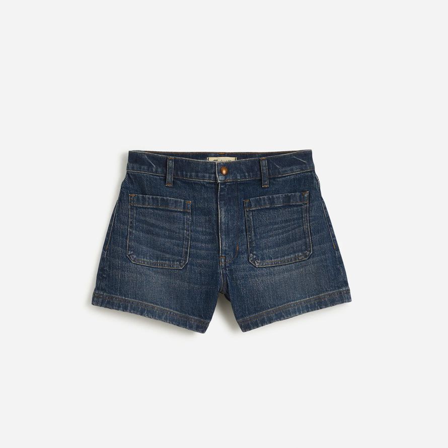 azul oscuro womens madewell el denim emmett cortos