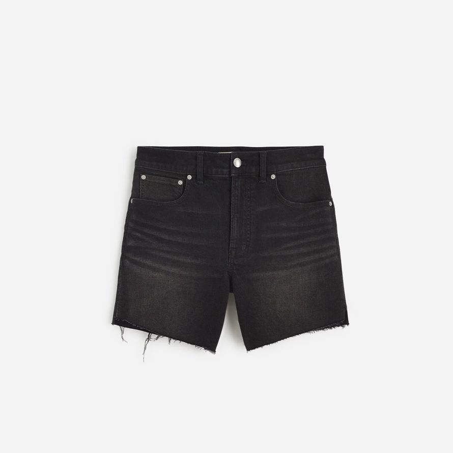negro madewell la cosecha perfecta la mitad de la longitud del dril de algodón pantalones cortos de mujer
