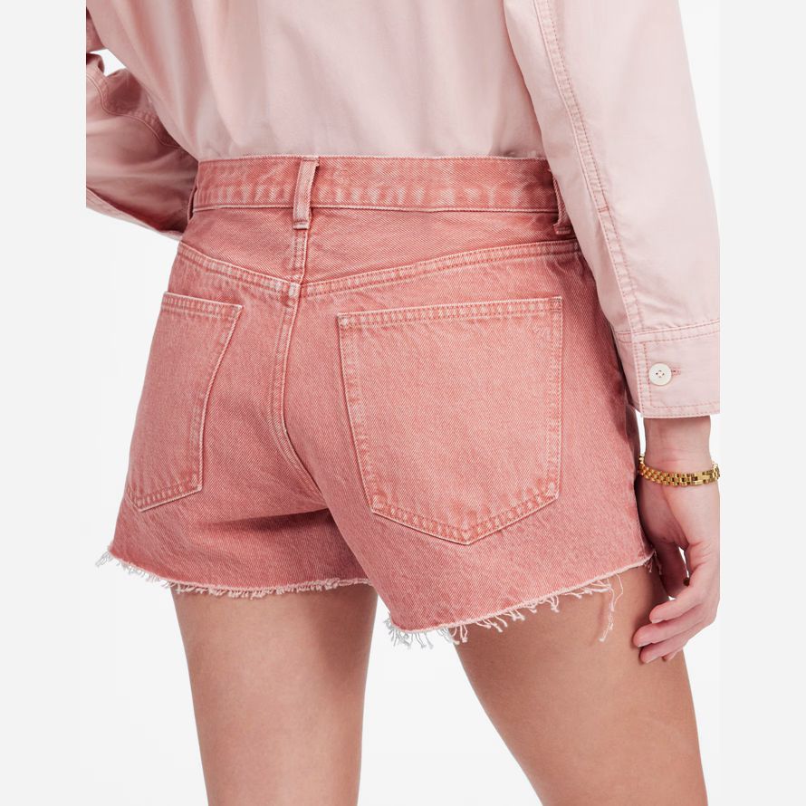 pink womens madewell la brynn también dye cortos
