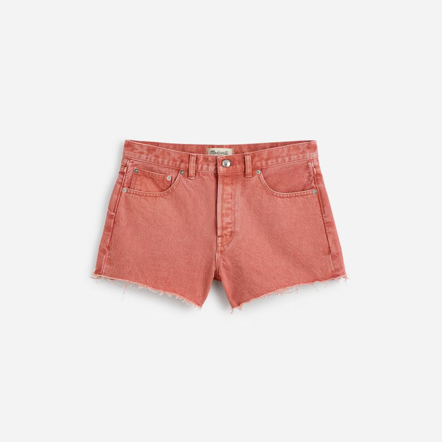 pink womens madewell la brynn también dye cortos