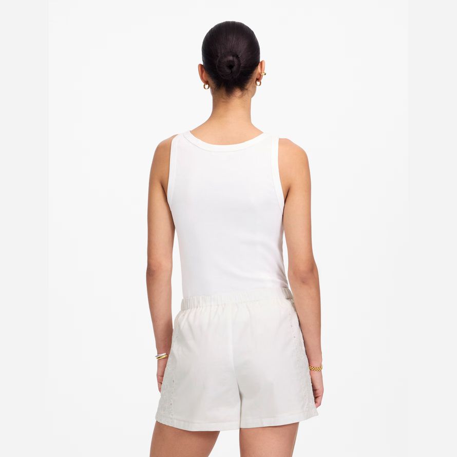 white womens madewell pull-en pantalones cortos