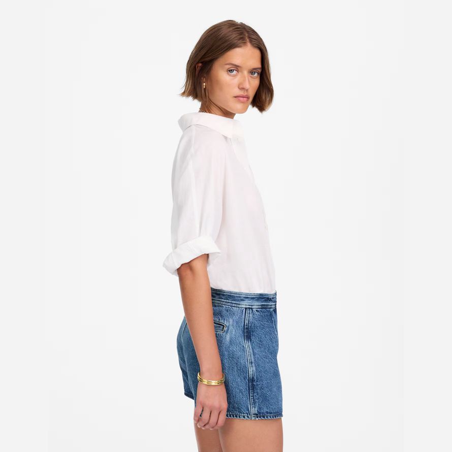 azul mujeres madewell denim micro mini falda