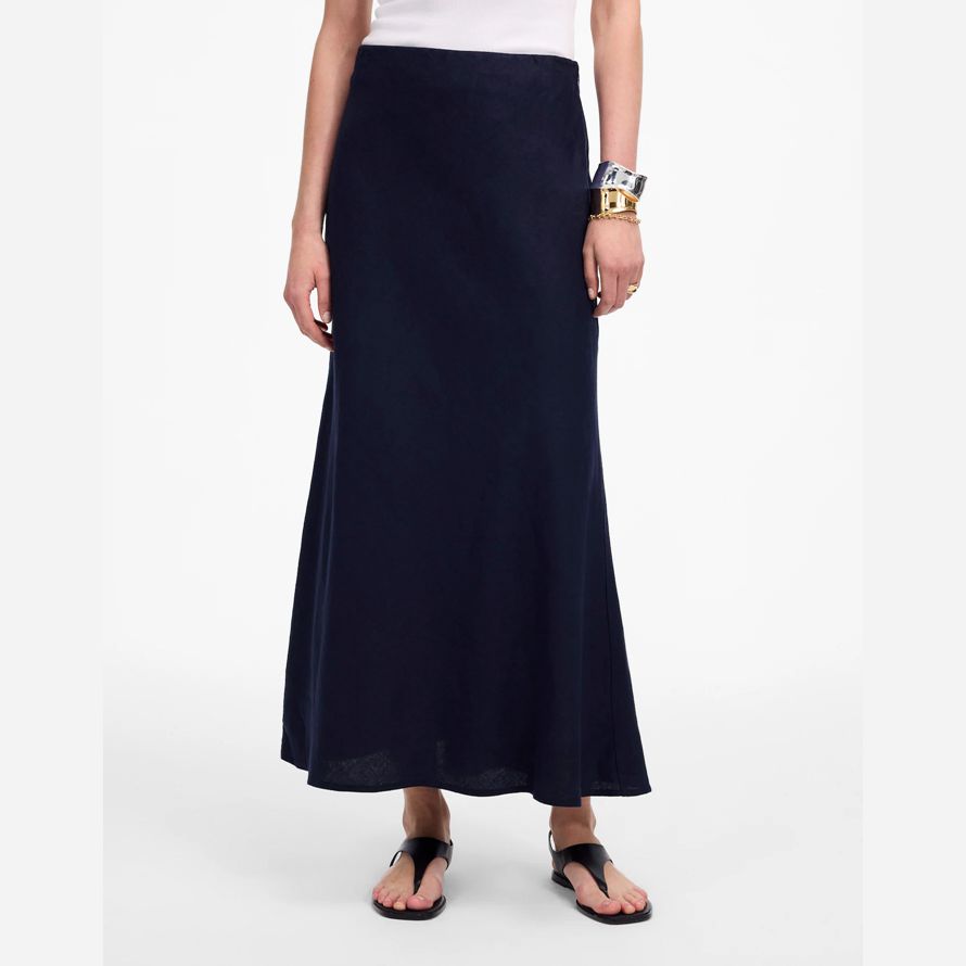 navy womens madewell ropa de maxi falda de deslizamiento
