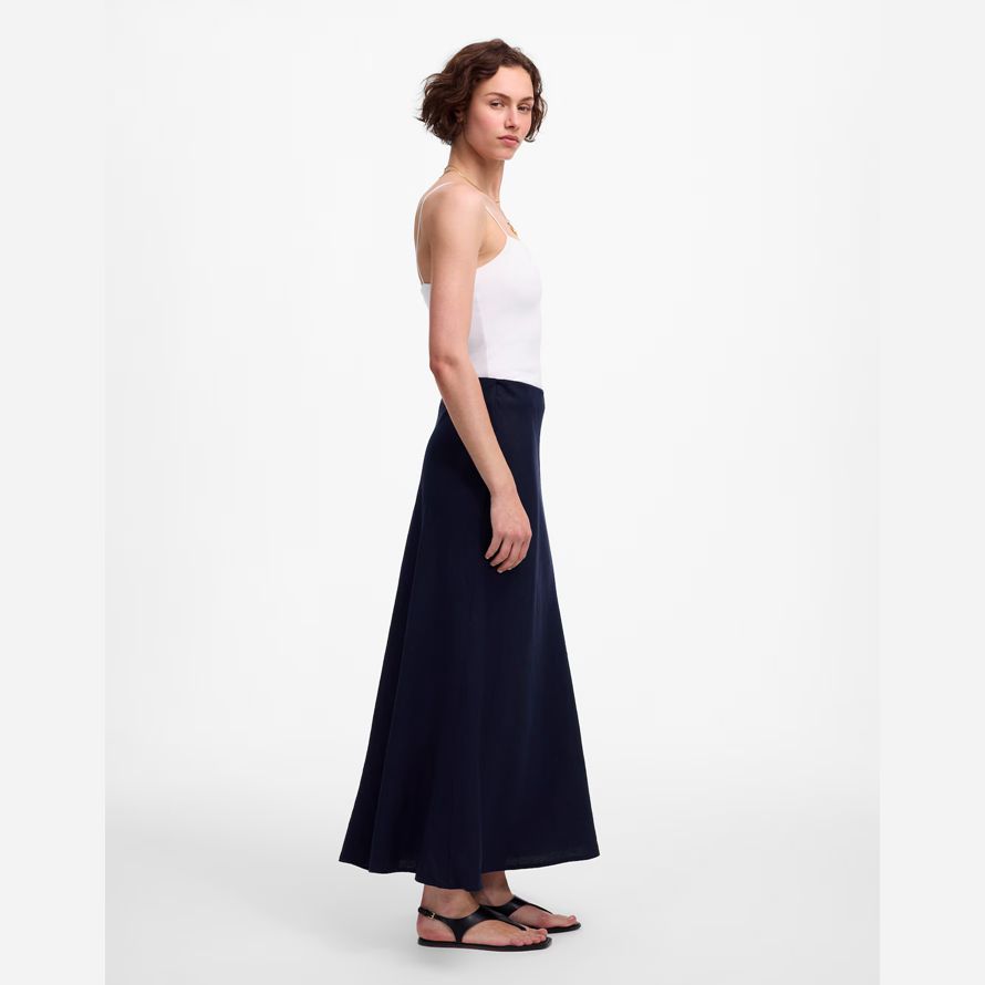 navy womens madewell ropa de maxi falda de deslizamiento