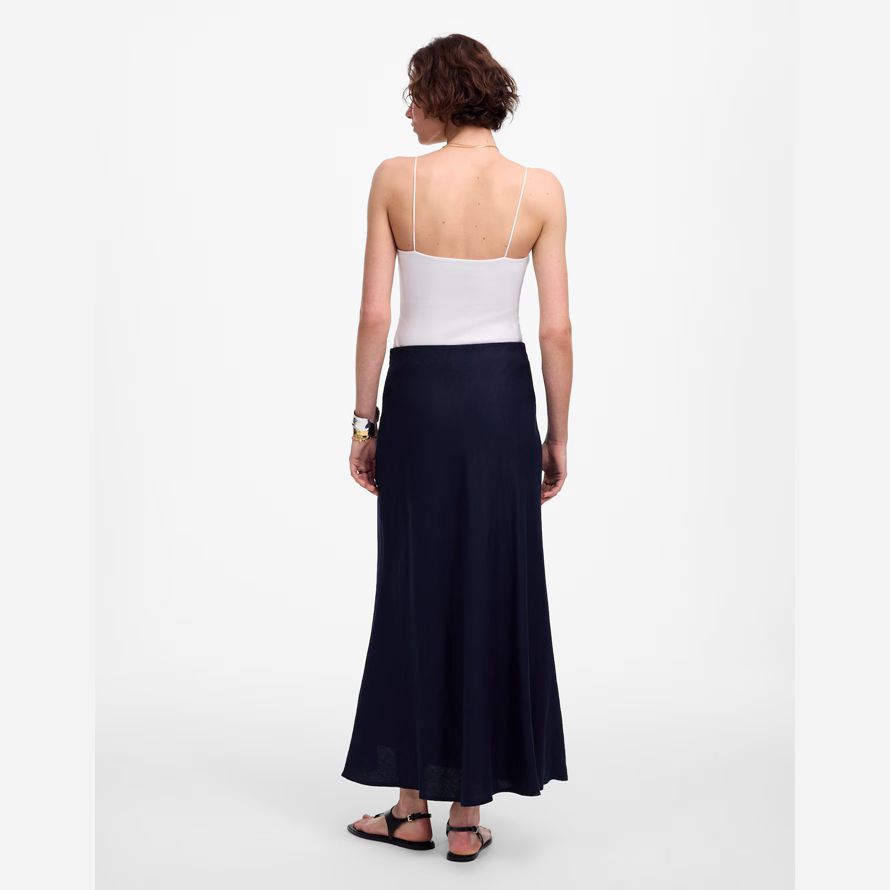 navy womens madewell ropa de maxi falda de deslizamiento