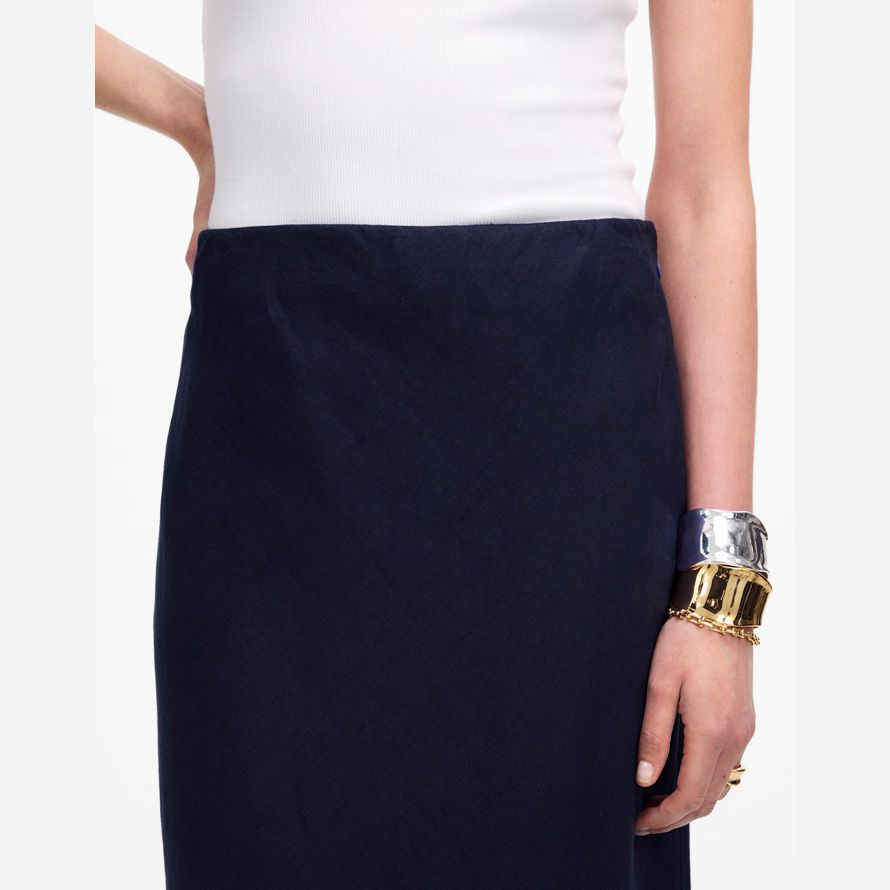 navy womens madewell ropa de maxi falda de deslizamiento