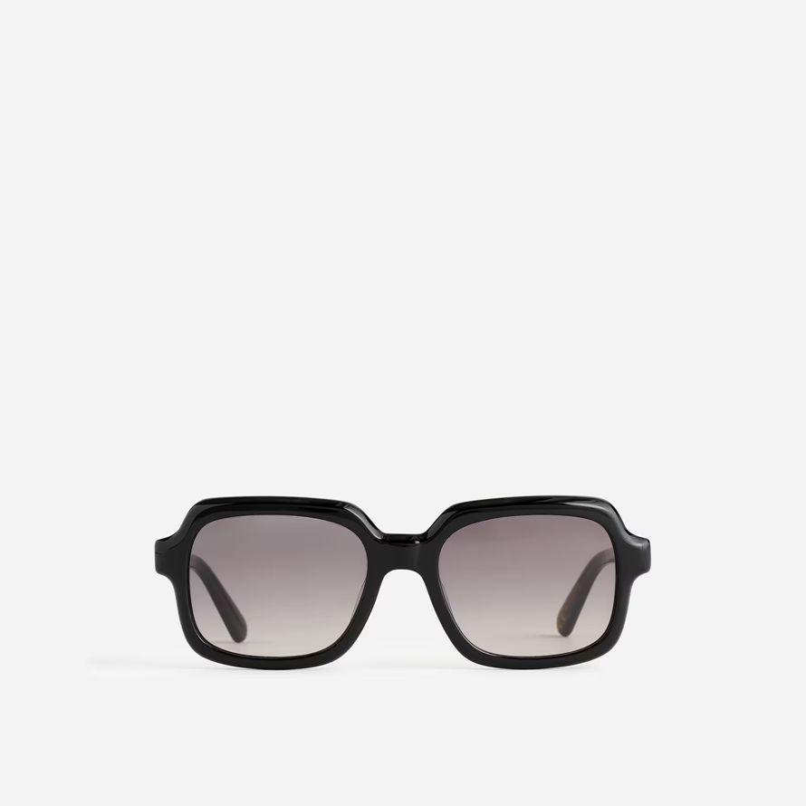 womens madewell cuadrados de gran tamaño gafas de sol negro