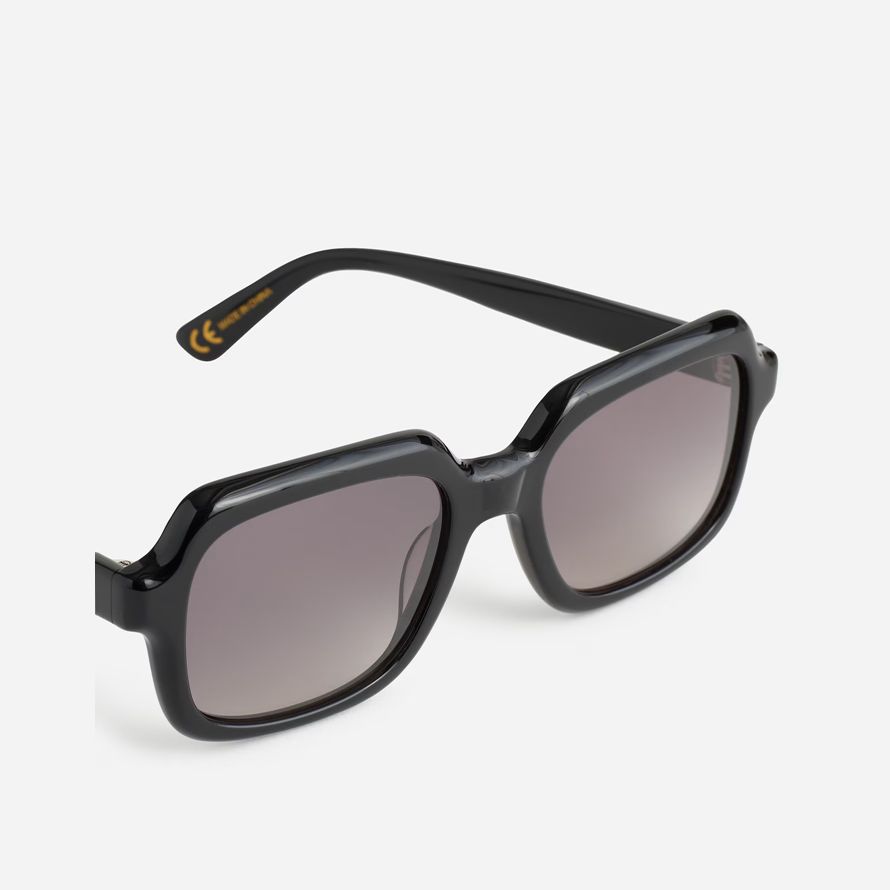 womens madewell cuadrados de gran tamaño gafas de sol negro