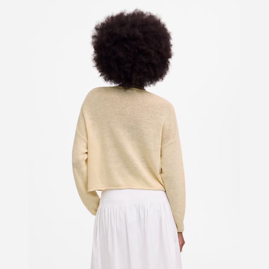 crema para mujer de la ropa de madewell cuello en v suéter